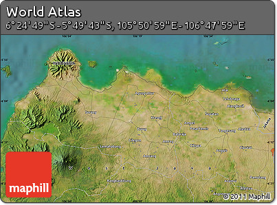 Satellite Map of the Area around 6° 7' 16" S, 106° 19' 29" E