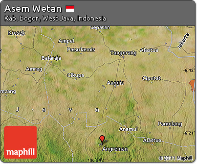 Satellite Map of Asem Wetan