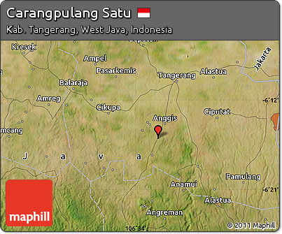 Satellite Map of Carangpulang Satu