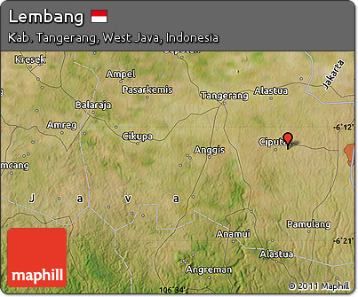 Satellite Map of Lembang