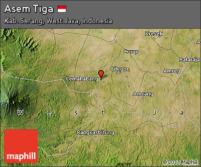 Satellite Map of Asem Tiga