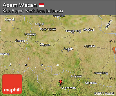 Satellite Map of Asem Wetan