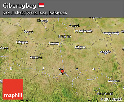Satellite Map of Cibaregbeg