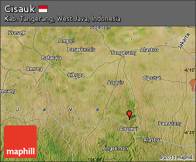 Satellite Map of Cisauk