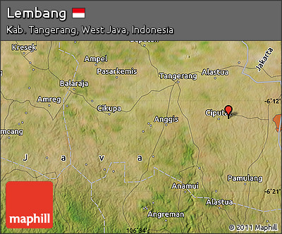 Satellite Map of Lembang