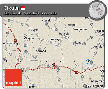 Shaded Relief Map of Cikula