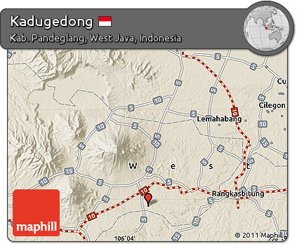 Shaded Relief Map of Kadugedong