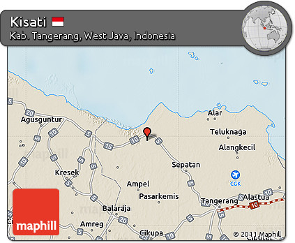 Shaded Relief Map of Kisati