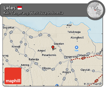 Shaded Relief Map of Leles