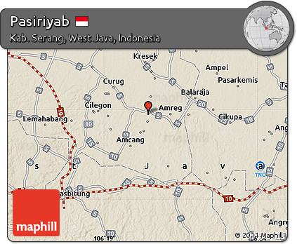 Shaded Relief Map of Pasiriyab