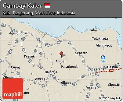 Shaded Relief Map of Cambay Kaler