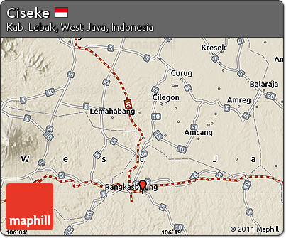 Shaded Relief Map of Ciseke