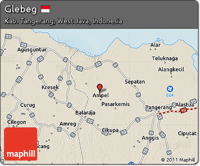 Shaded Relief Map of Glebeg