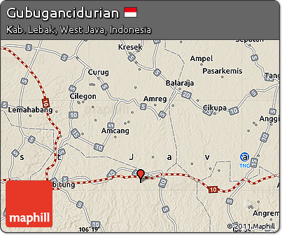 Shaded Relief Map of Gubugancidurian