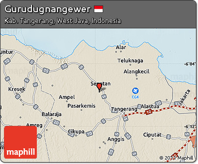 Shaded Relief Map of Gurudugnangewer