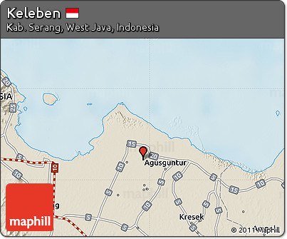 Shaded Relief Map of Keleben