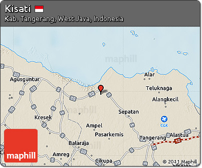 Shaded Relief Map of Kisati