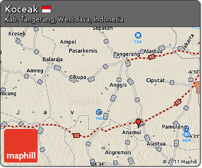 Shaded Relief Map of Koceak