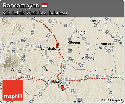 Shaded Relief Map of Rancamoyan