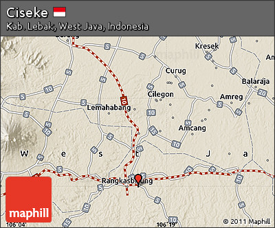 Shaded Relief Map of Ciseke