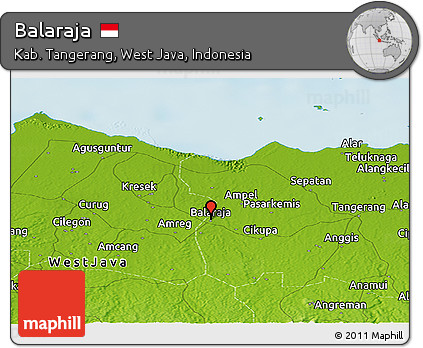 Physical Panoramic Map of Balaraja