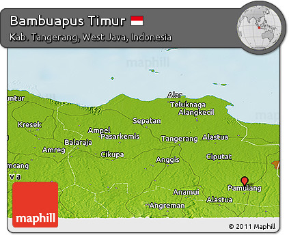 Physical Panoramic Map of Bambuapus Timur
