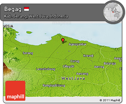 Physical Panoramic Map of Begag