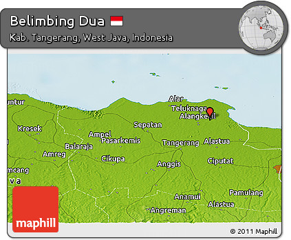 Physical Panoramic Map of Belimbing Dua