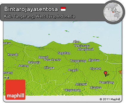 Physical Panoramic Map of Bintarojayasentosa
