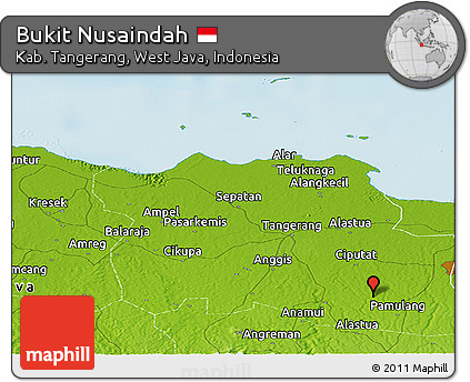 Physical Panoramic Map of Bukit Nusaindah