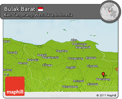 Physical Panoramic Map of Bulak Barat