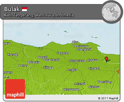 Physical Panoramic Map of Bulak