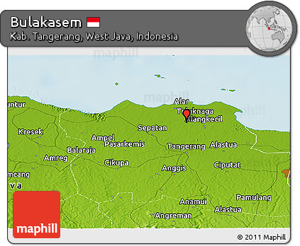 Physical Panoramic Map of Bulakasem