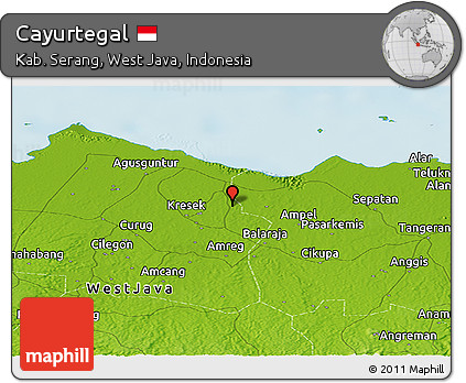 Physical Panoramic Map of Cayurtegal