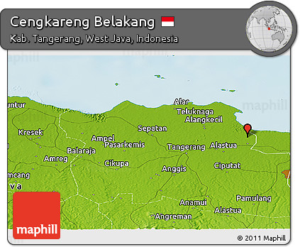 Physical Panoramic Map of Cengkareng Belakang