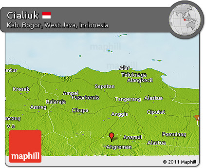 Physical Panoramic Map of Cialiuk