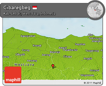 Physical Panoramic Map of Cibaregbeg