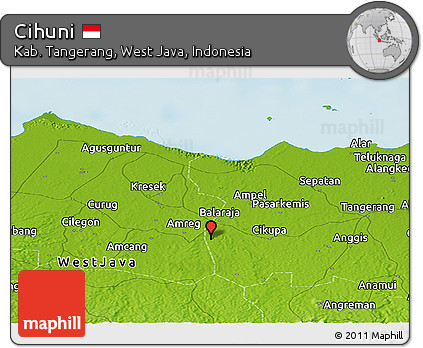 Physical Panoramic Map of Cihuni
