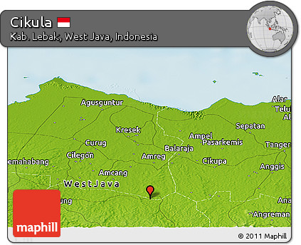 Physical Panoramic Map of Cikula
