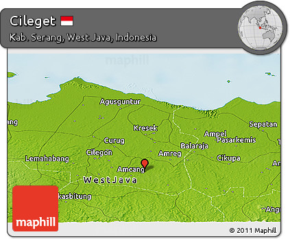 Physical Panoramic Map of Cileget