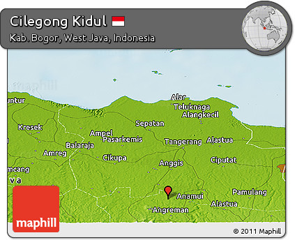 Physical Panoramic Map of Cilegong Kidul