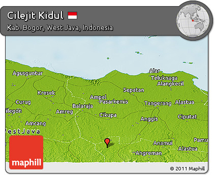 Physical Panoramic Map of Cilejit Kidul