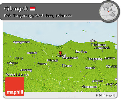 Physical Panoramic Map of Cilongok