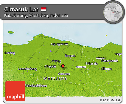 Physical Panoramic Map of Cimasuk Lor