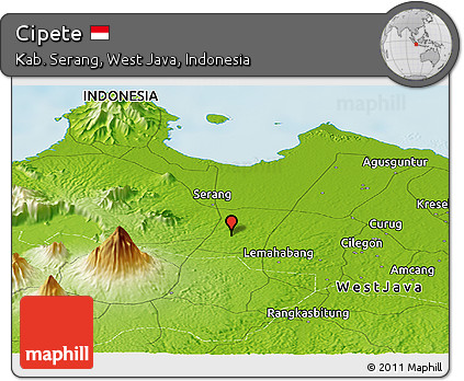 Physical Panoramic Map of Cipete