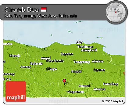 Physical Panoramic Map of Cirarab Dua
