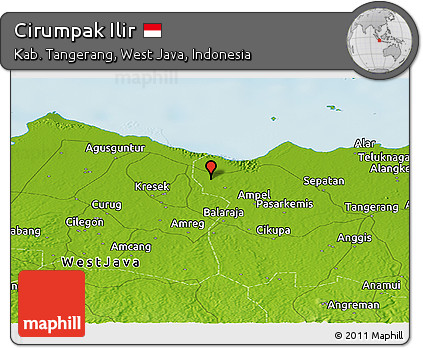 Physical Panoramic Map of Cirumpak Ilir