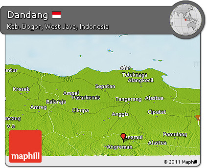 Physical Panoramic Map of Dandang