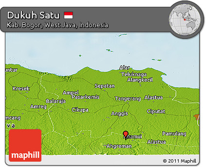 Physical Panoramic Map of Dukuh Satu