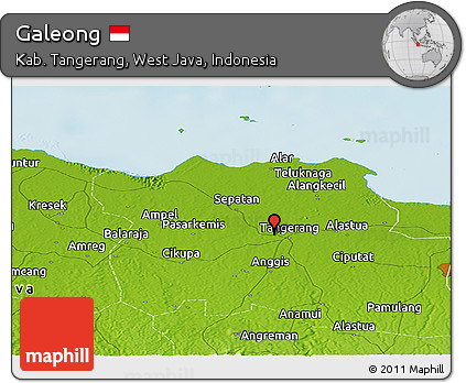 Physical Panoramic Map of Galeong